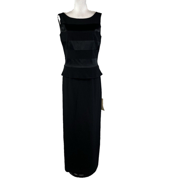 Dave & Johnny Dresses & Skirts - Vintage Dave & Johnny Black Dress size 9/10 Long Cocktail Wedding Evening Prom